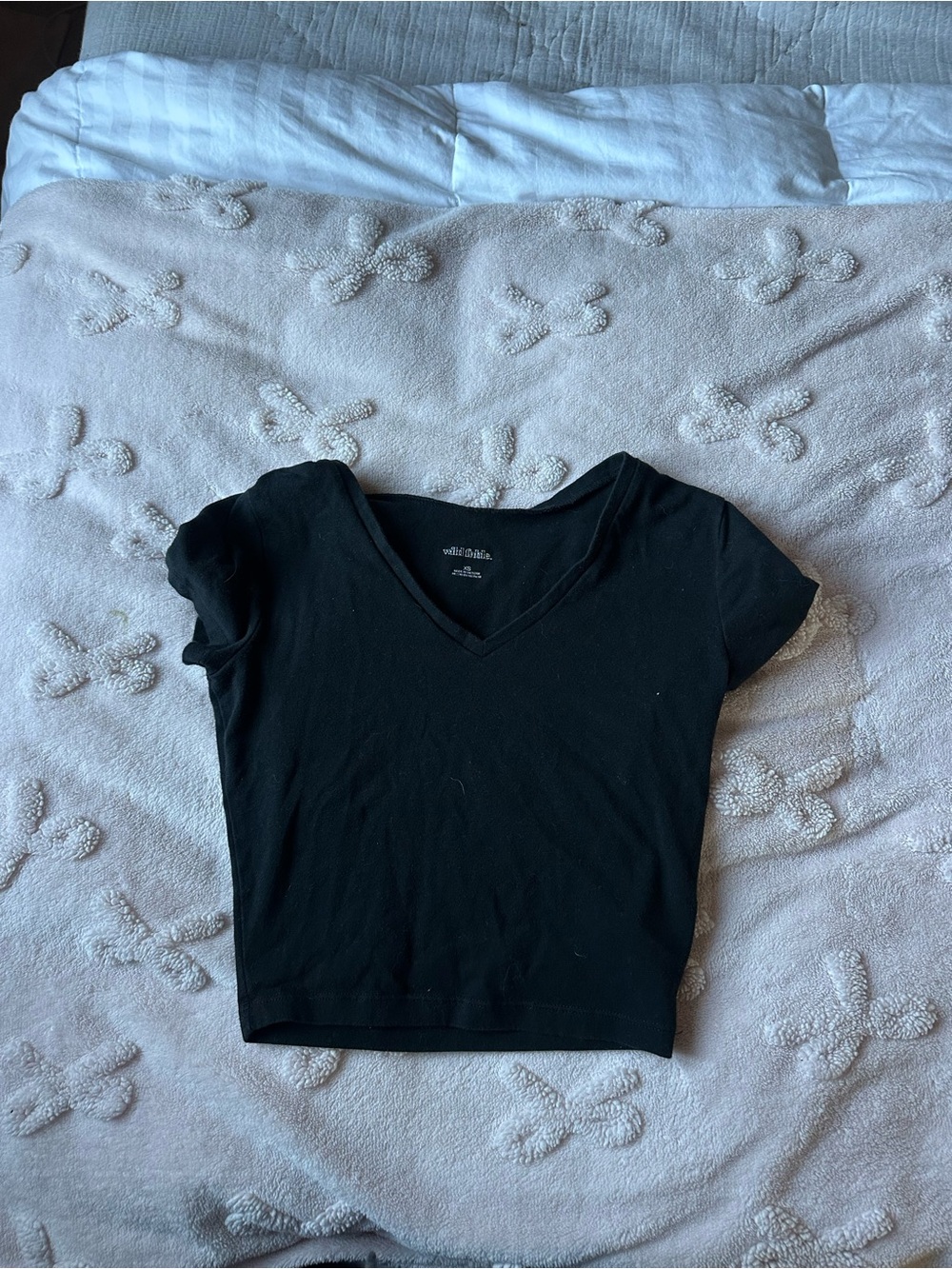Target Black V-Neck Cropped Tee